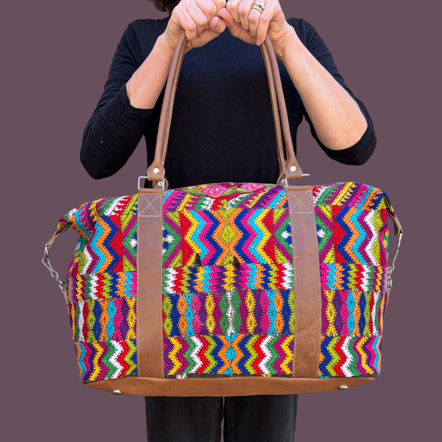 Huipil Mini-Weekender - Handwoven Travel Bag