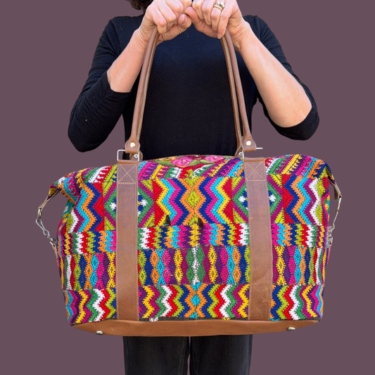 Huipil Mini-Weekender - Handwoven Travel Bag