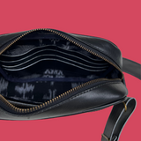 Leather Crossbody with Handwoven Strap