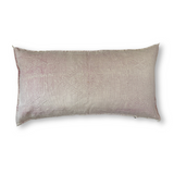 Light Pink/Beige Large Sabra Cactus Silk Lumbar Pillow Cover | Handwoven in Morocco