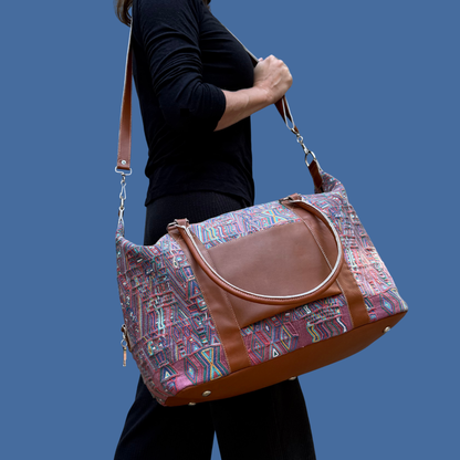 Huipil Mini-Weekender - Handwoven Travel Bag