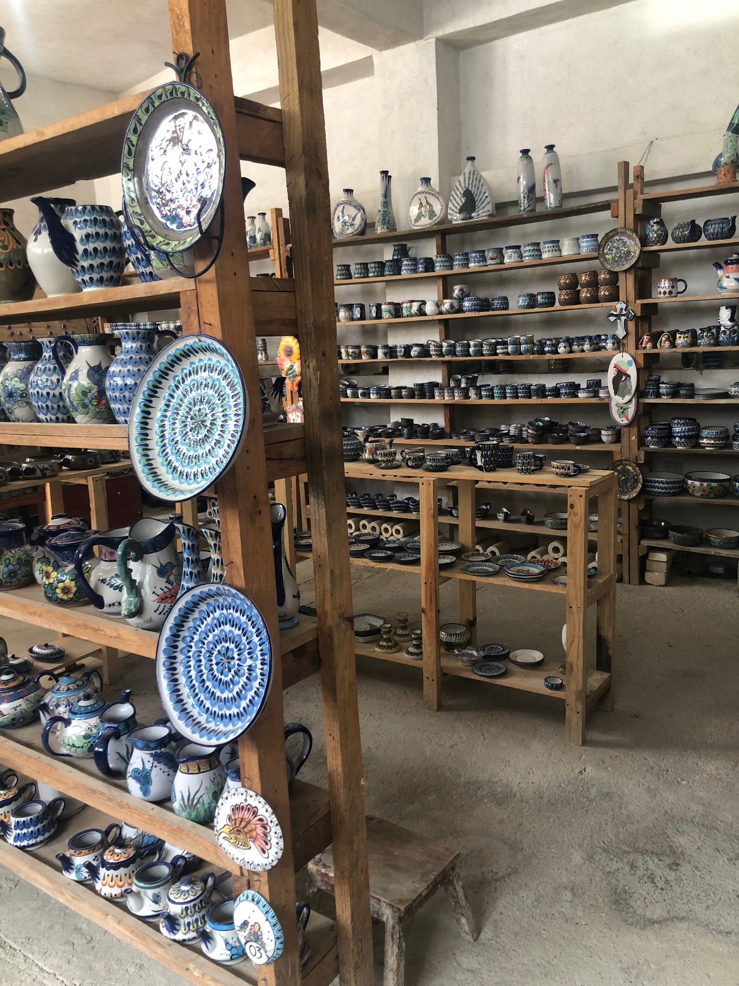 CERAMICA PALOPA MULTICOLOR is a small, family-owned ceramic pottery workshop in the small town of San Antonio Palopo on the shores of Lake Atitlan in Guatemala. The potters shape, paint and glaze each piece by hand. We fell in love with their teardrop patterns and colors!