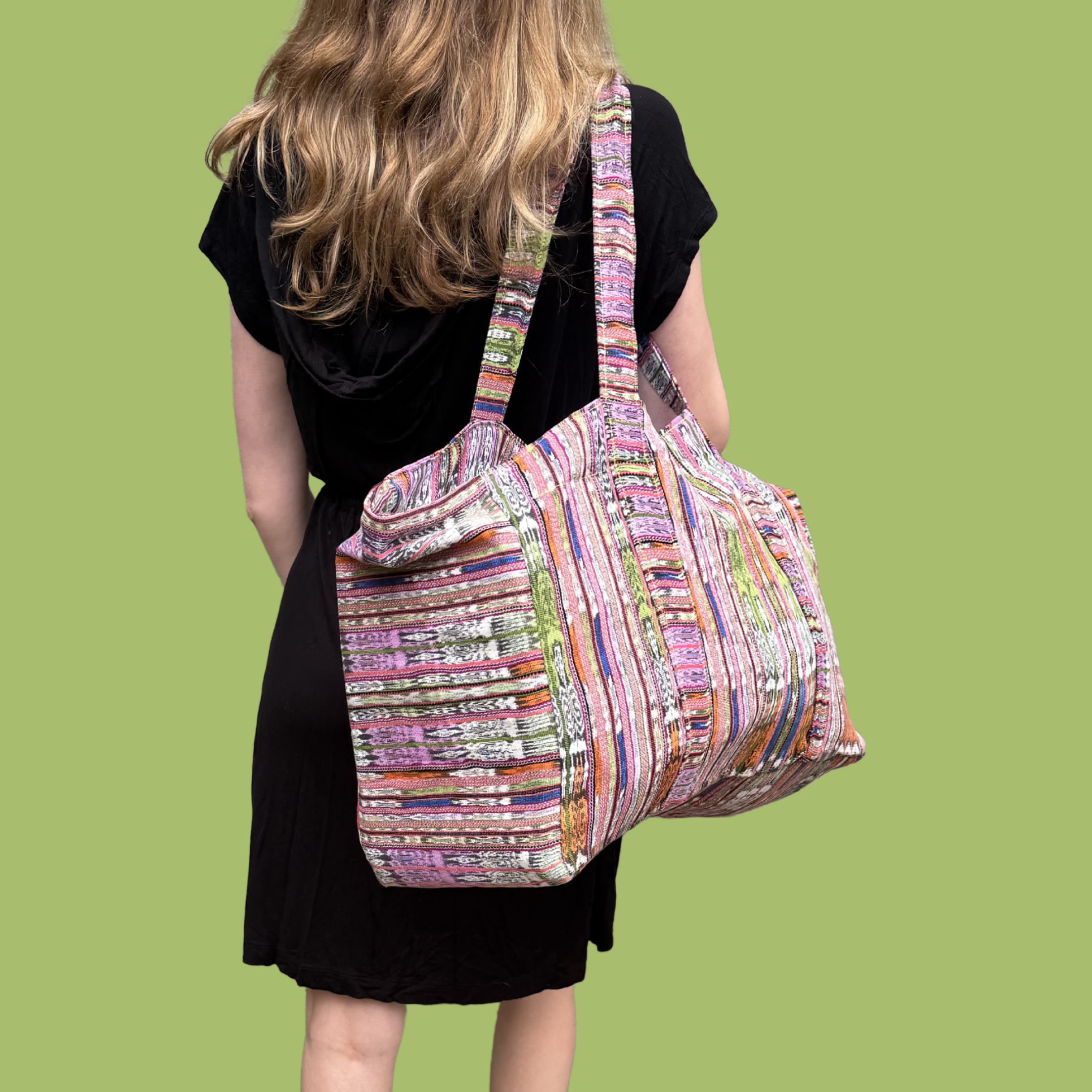 Oversized Corte Beach Tote | Handwoven Guatemalan Pool Bag
