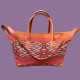 Kilim & Leather Weekender Bag