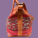 Kilim & Leather Weekender Bag