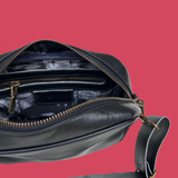 Leather Crossbody with Handwoven Strap