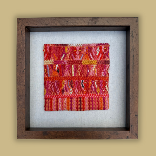 Framed Handwoven Textile (Walnut Frame)