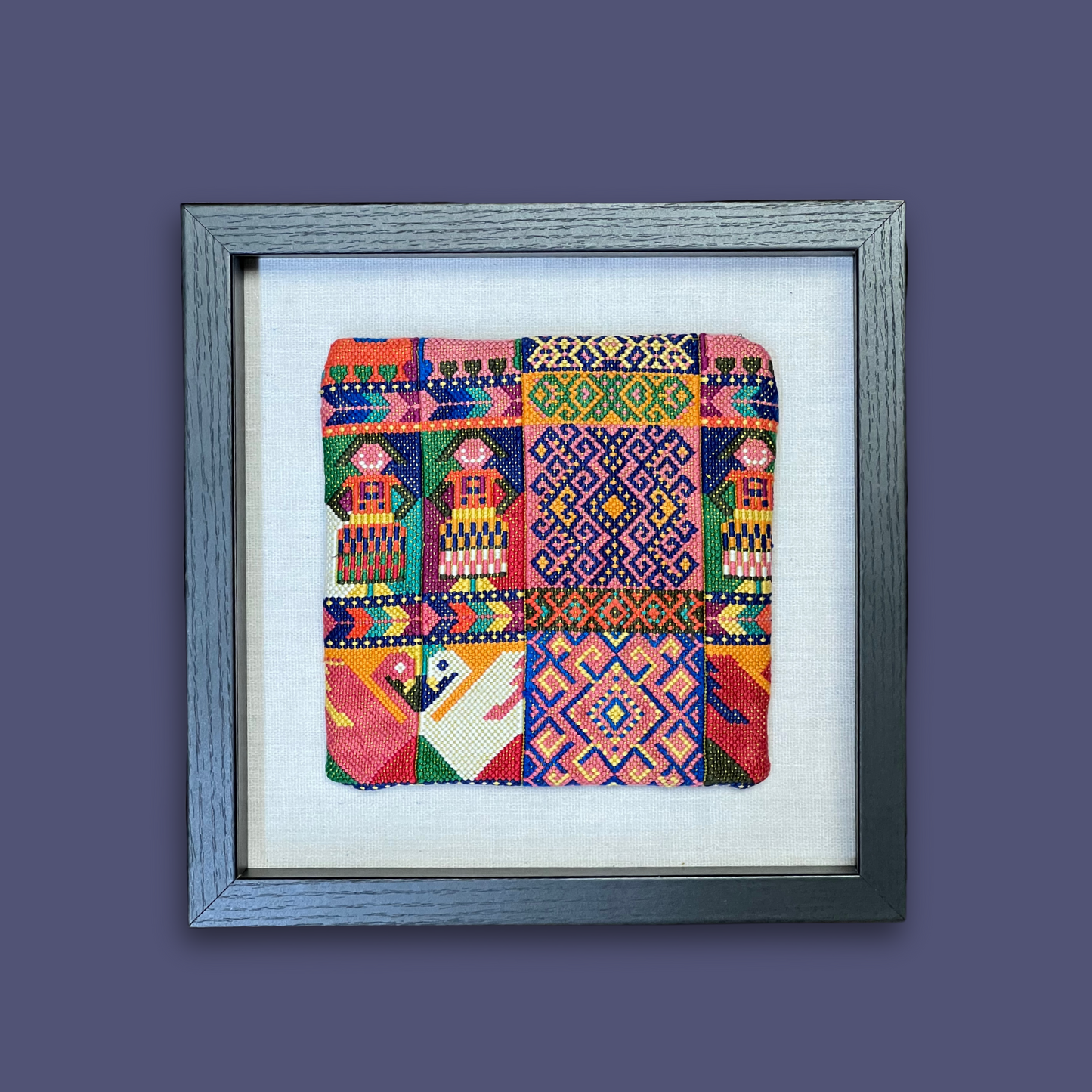 Framed Handwoven Textile (Black Frame)