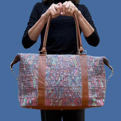 Huipil Mini-Weekender - Handwoven Travel Bag