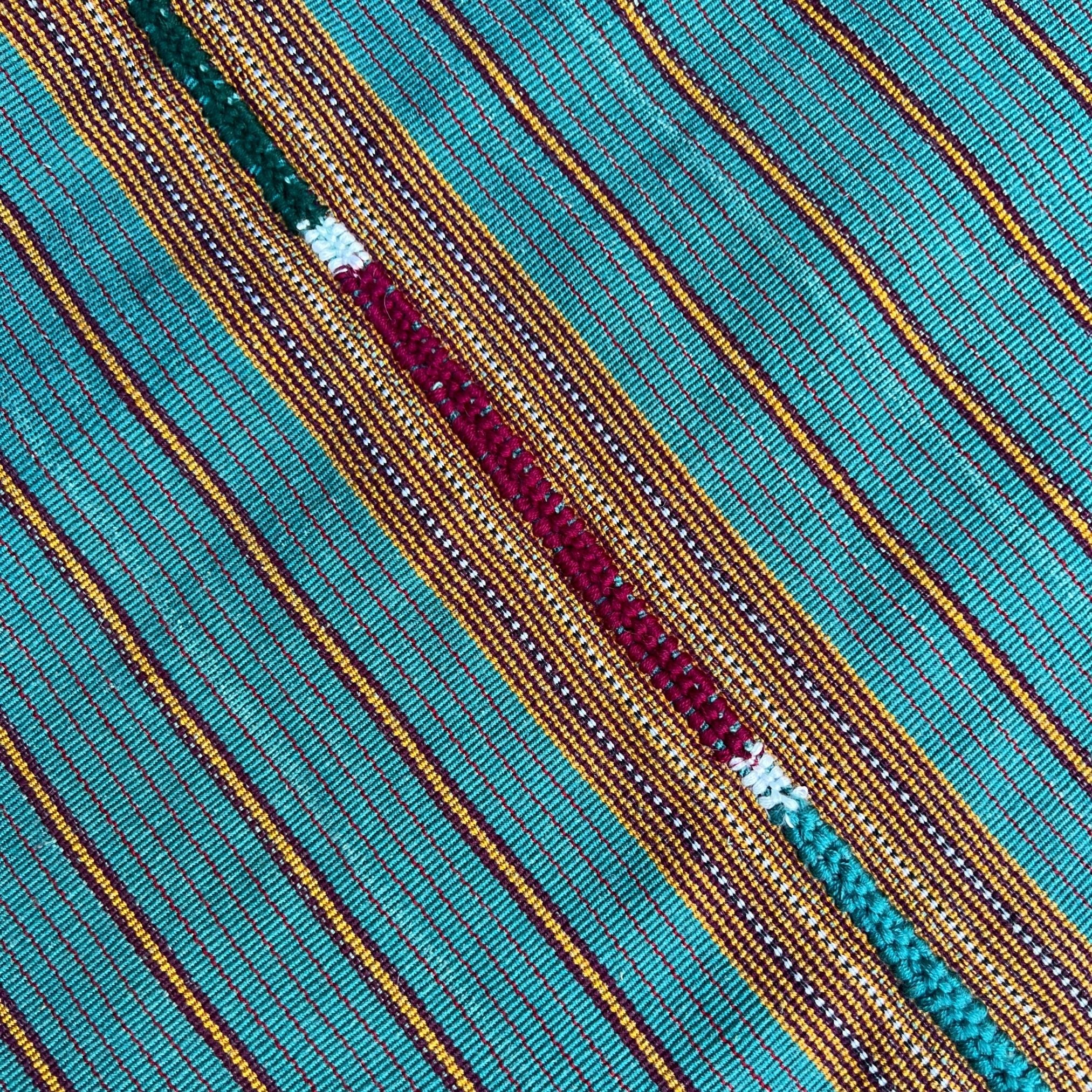 Handwoven Striped Cotton Throw Blanket