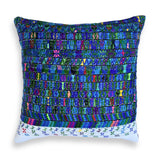 Embroidered Huipil & Handwoven Corte Throw Pillow Cover