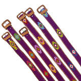 Plum Handwoven Guatemalan Whip-Stitched Belt