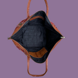 Kilim & Leather Weekender Bag