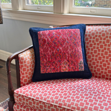 Embroidered Huipil & Handwoven Corte Throw Pillow Cover