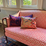 Embroidered Huipil & Handwoven Corte Throw Pillow Cover