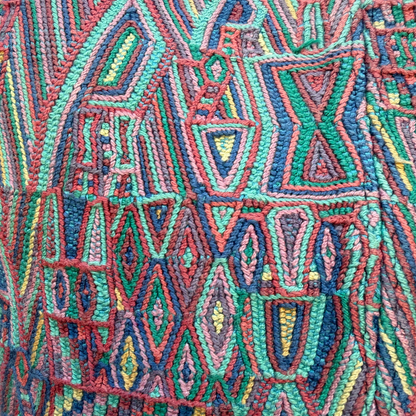 Huipil Bucket Bag - Handcrafted Vintage Mayan Textile & Leather Tote