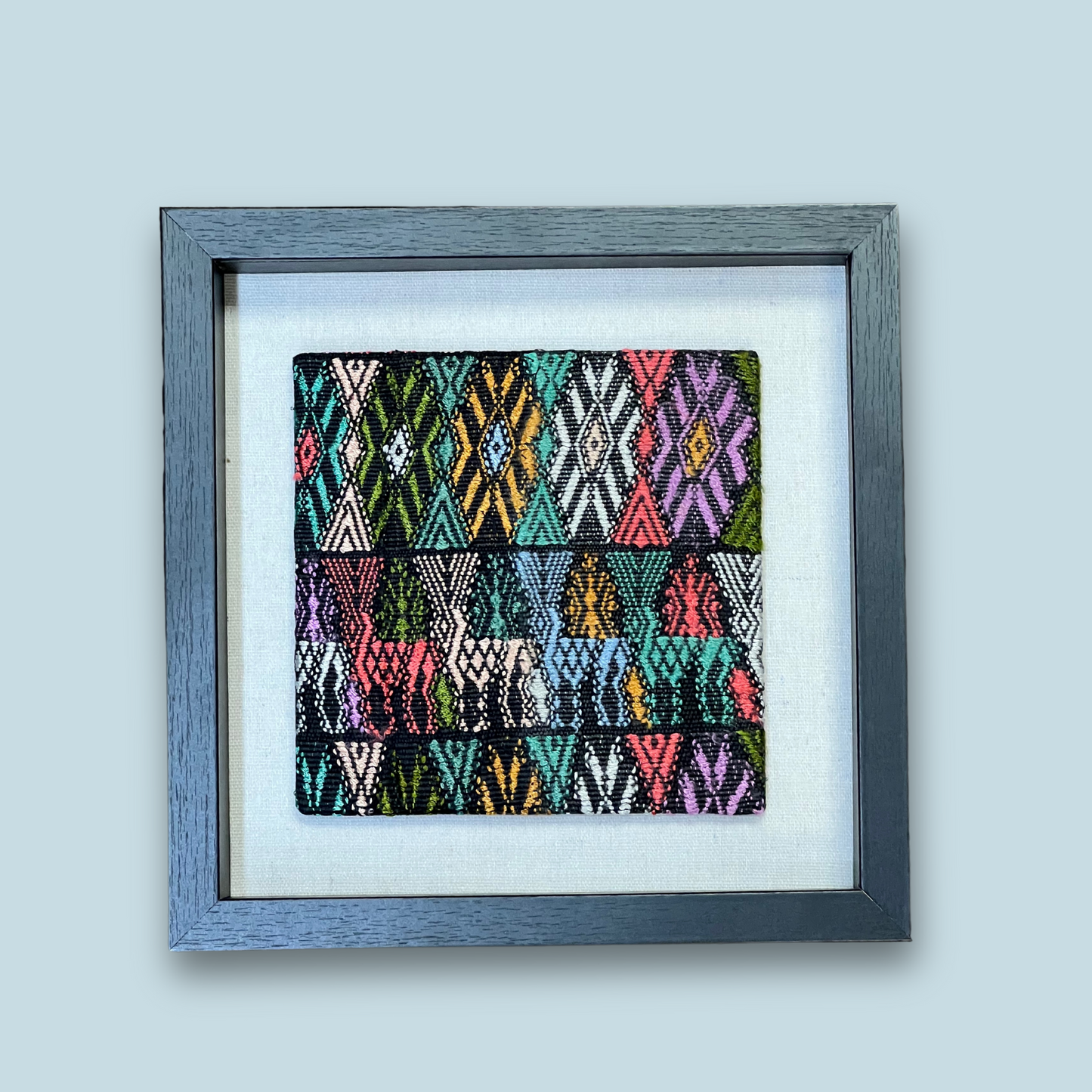 Framed Handwoven Textile (Black Frame)