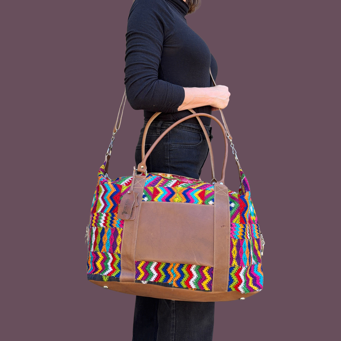Huipil Mini-Weekender - Handwoven Travel Bag