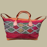 Kilim & Leather Weekender Bag