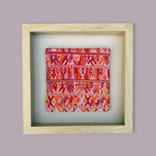Framed Handwoven Textile (Natural Frame)