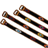 Black Handwoven Guatemalan Whip-Stitched Belt
