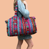 Oversized Corte Beach Tote | Handwoven Guatemalan Pool Bag
