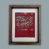 Framed Handwoven Textile (Walnut Frame)