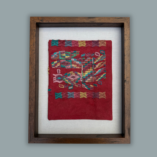 Framed Handwoven Textile (Walnut Frame)