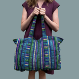 Oversized Corte Beach Tote | Handwoven Guatemalan Pool Bag