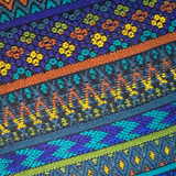 Embroidered Huipil & Handwoven Corte Throw Pillow Cover