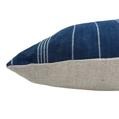 Indigo Corte & Hemp Long Lumbar Pillow