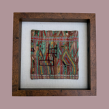 Framed Handwoven Textile (Walnut Frame)