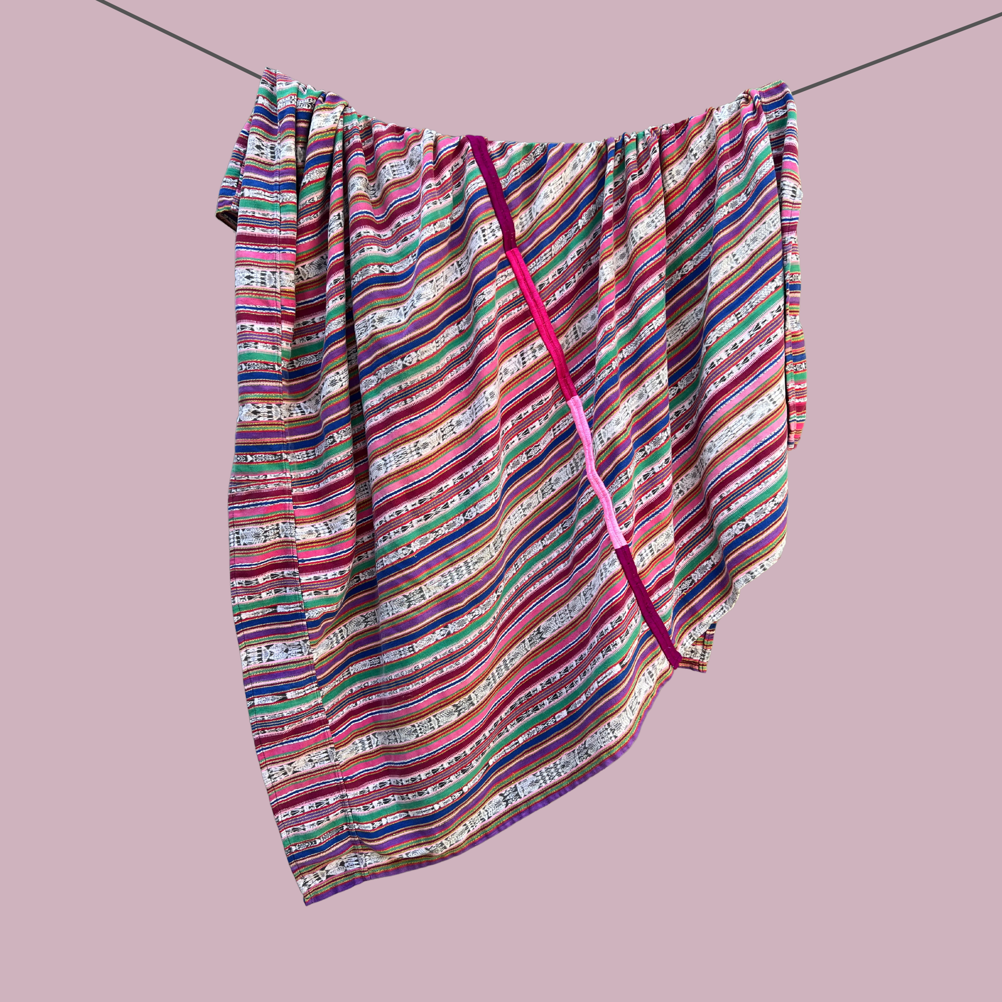 Colorful cotton handwoven blanket