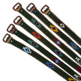Dark Olive Green Handwoven Guatemalan Whip-Stitched Belt