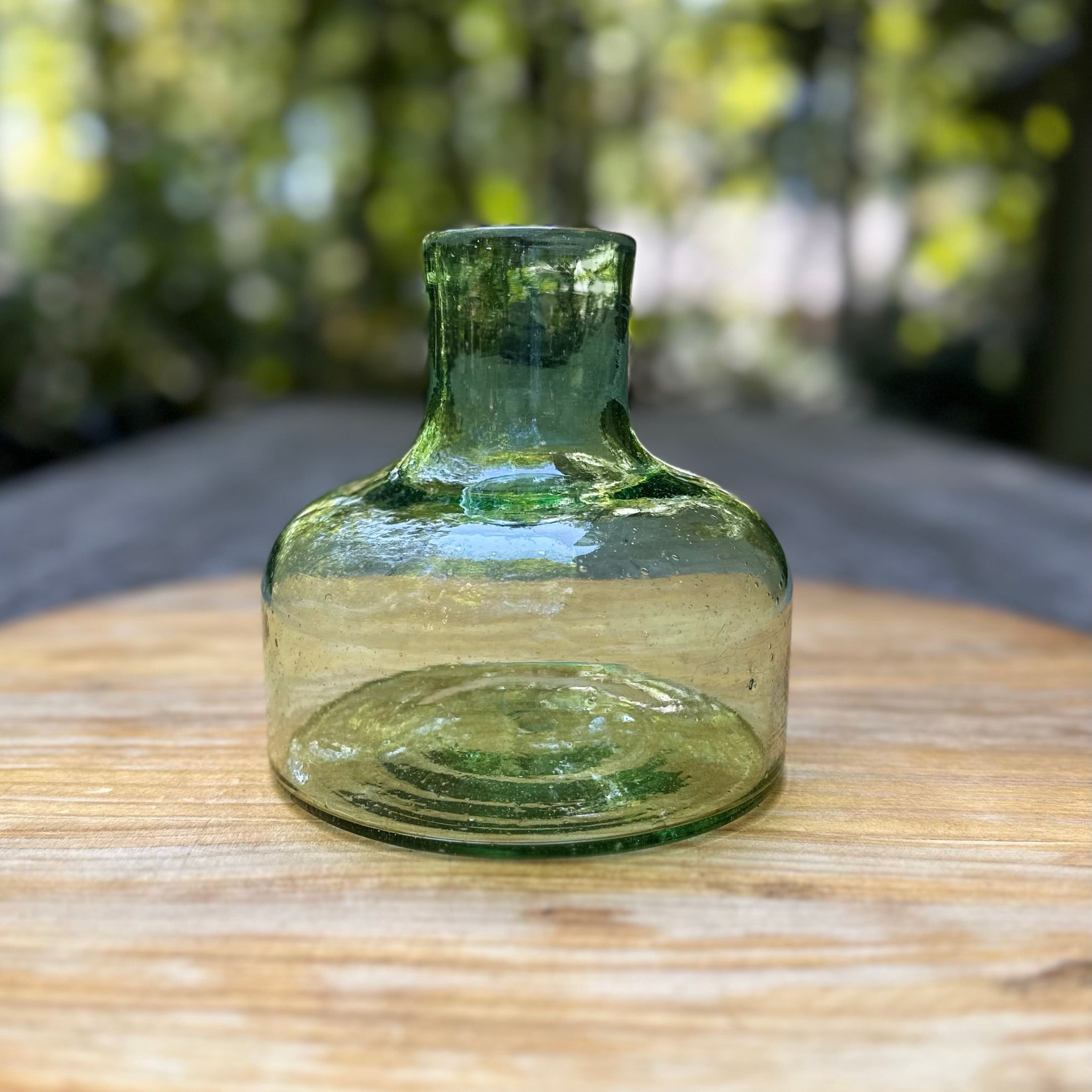 Handblown Green Wine Decanter