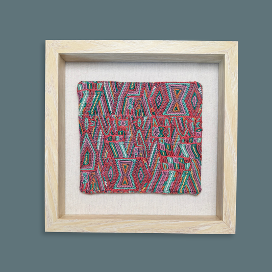 Framed Handwoven Textile (Natural Frame)