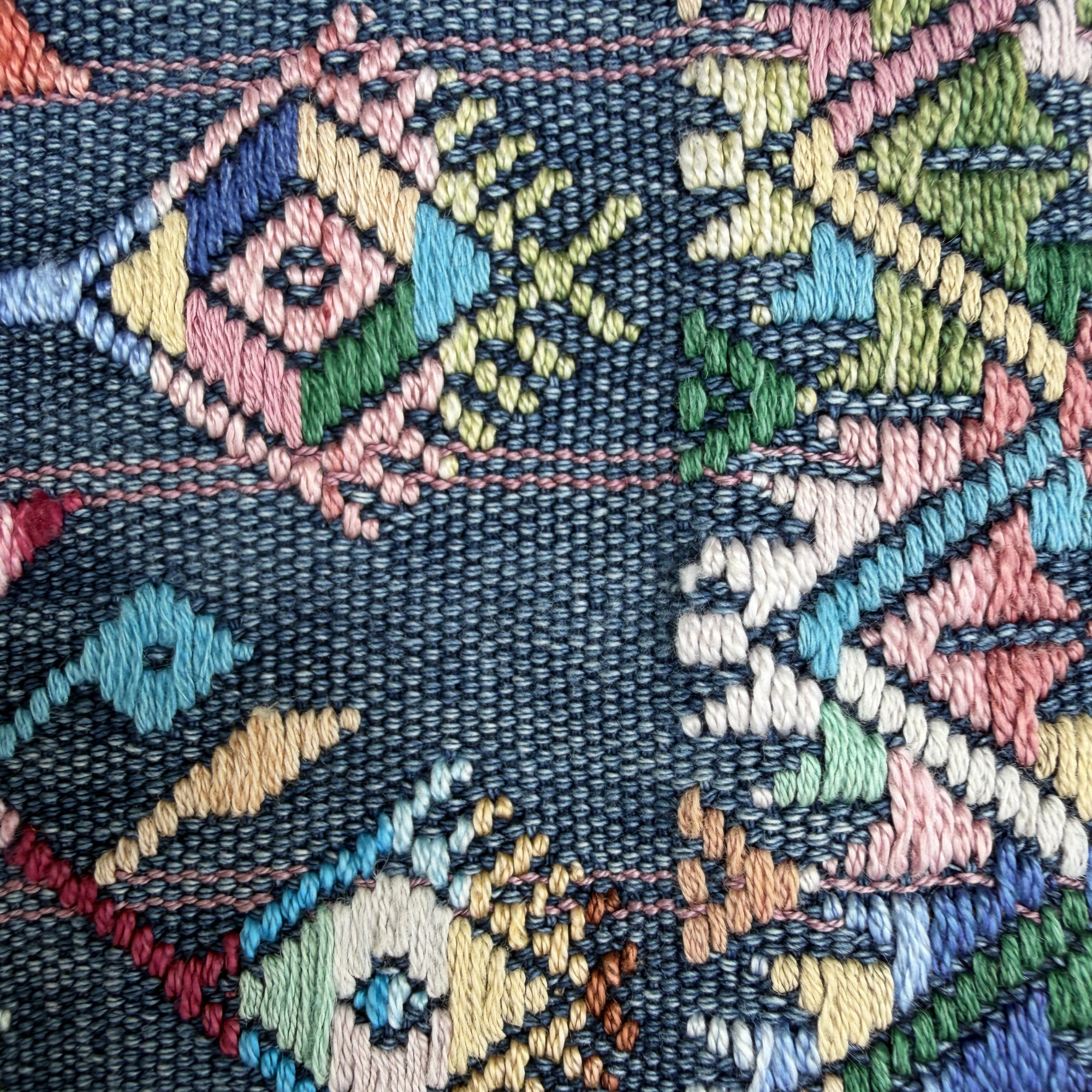 Framed Handwoven Textile (Natural Frame)