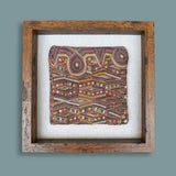 Framed Handwoven Textile (Walnut Frame)