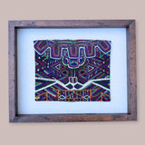 Framed Handwoven Textile (Walnut Frame)