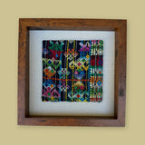 Framed Handwoven Textile (Walnut Frame)