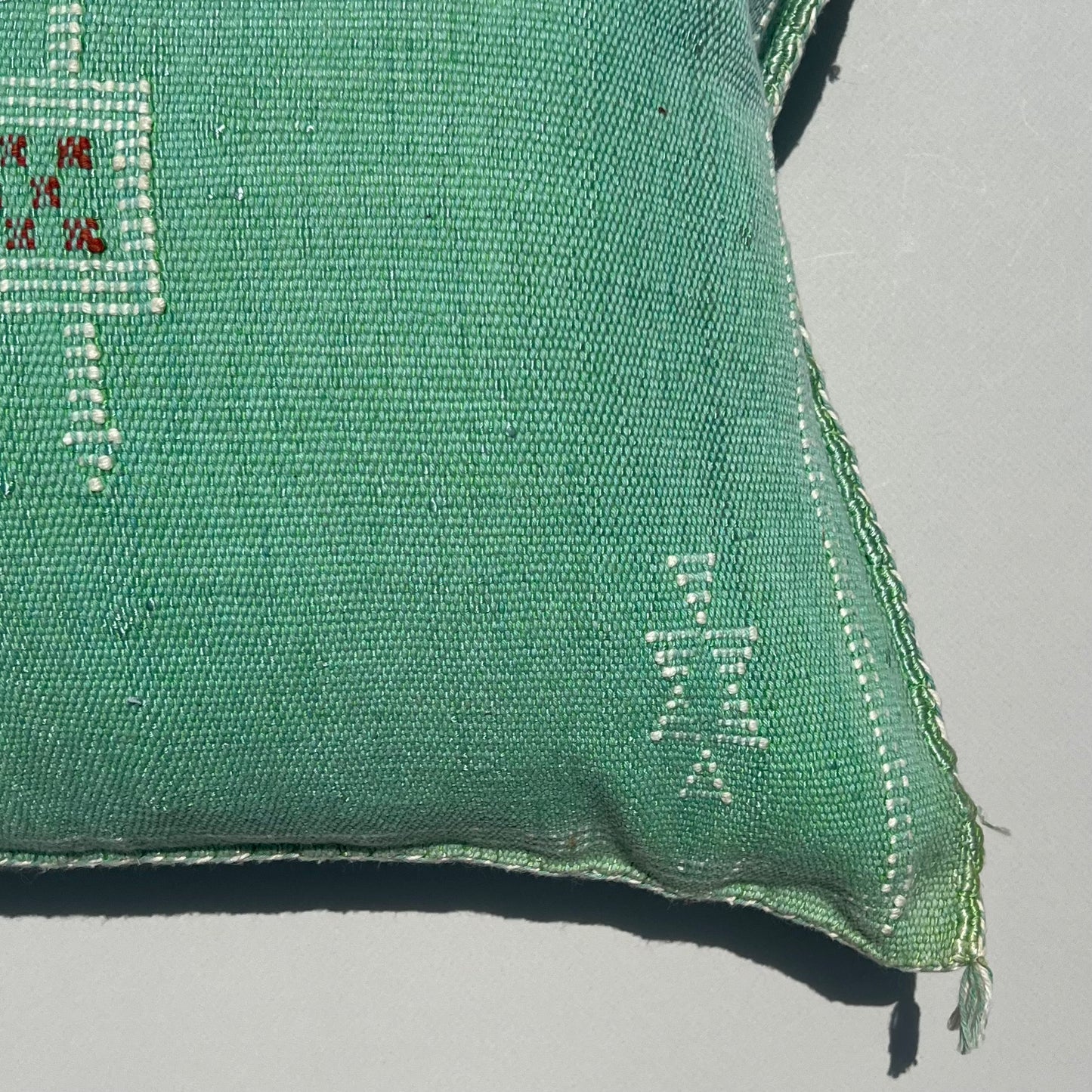 Green Cactus Silk Kilim Pillow