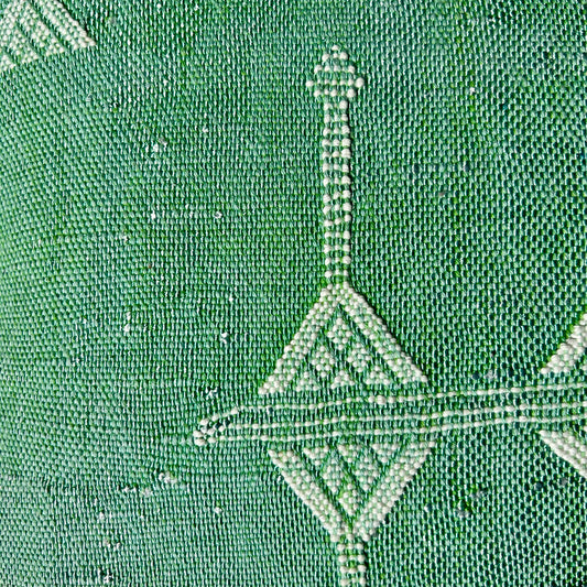 Green Cactus Silk Kilim Pillow