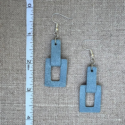 Reclaimed Leather Earrings (More Colors Available)
