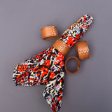 Leather Stitch Detail Napkin Rings