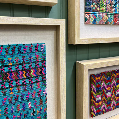 Framed Handwoven Textile (Natural Frame)