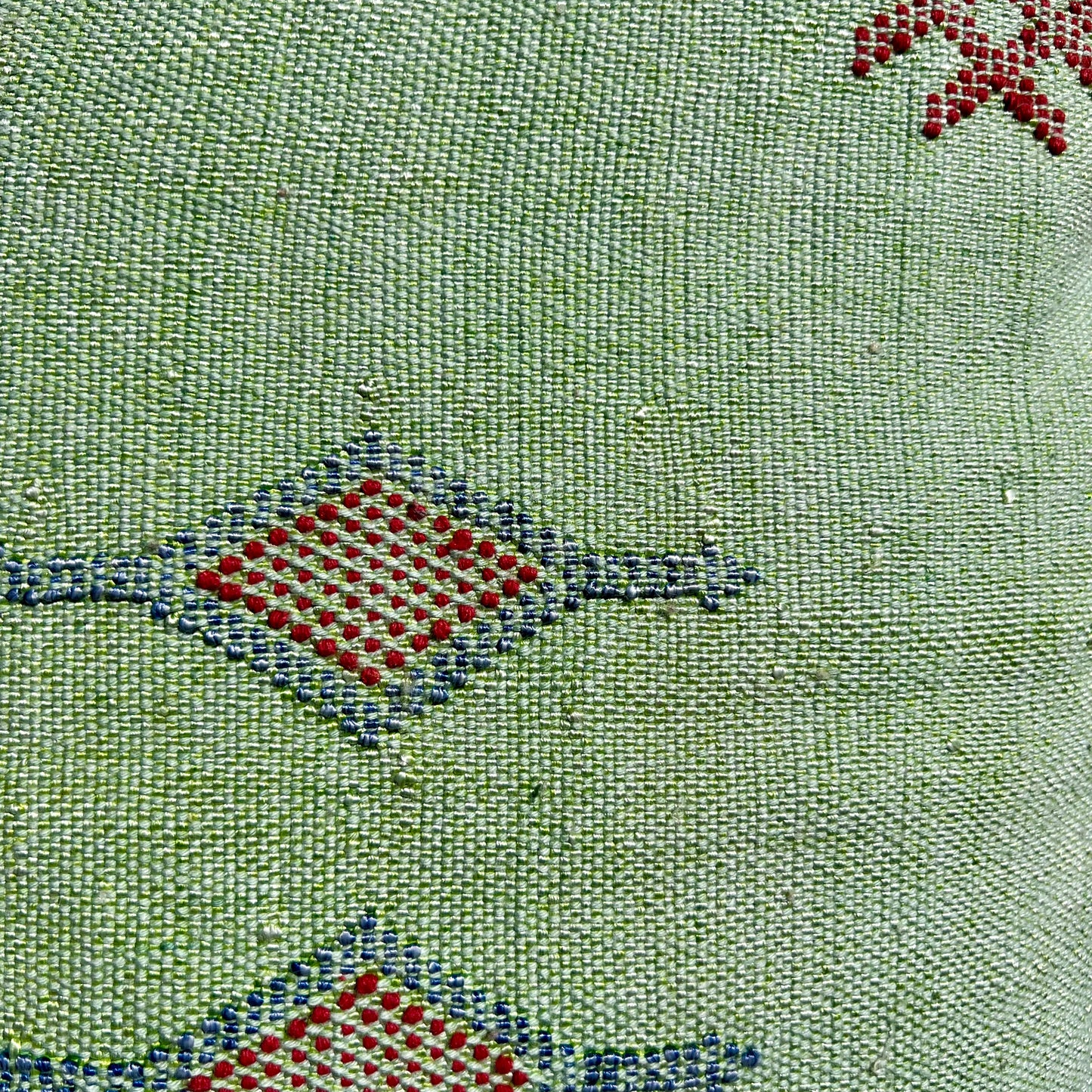 Green Cactus Silk Kilim Pillow