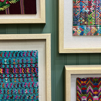 Framed Handwoven Textile (Natural Frame)