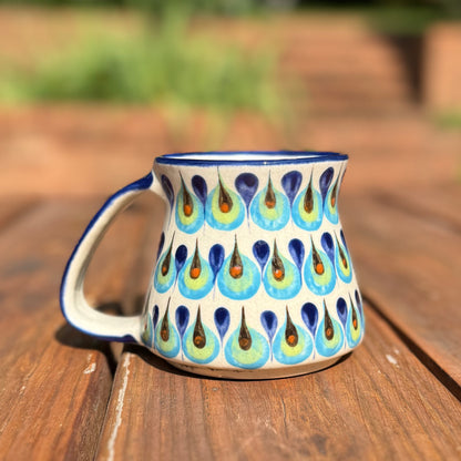 Palopo Jarro Mug (Green Blue White) - 14 oz