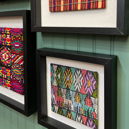 Framed Handwoven Textile (Black Frame)