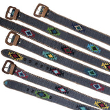 Denim-Colored (Blue-Grey) Handwoven Guatemalan Whip-Stitched Belt
